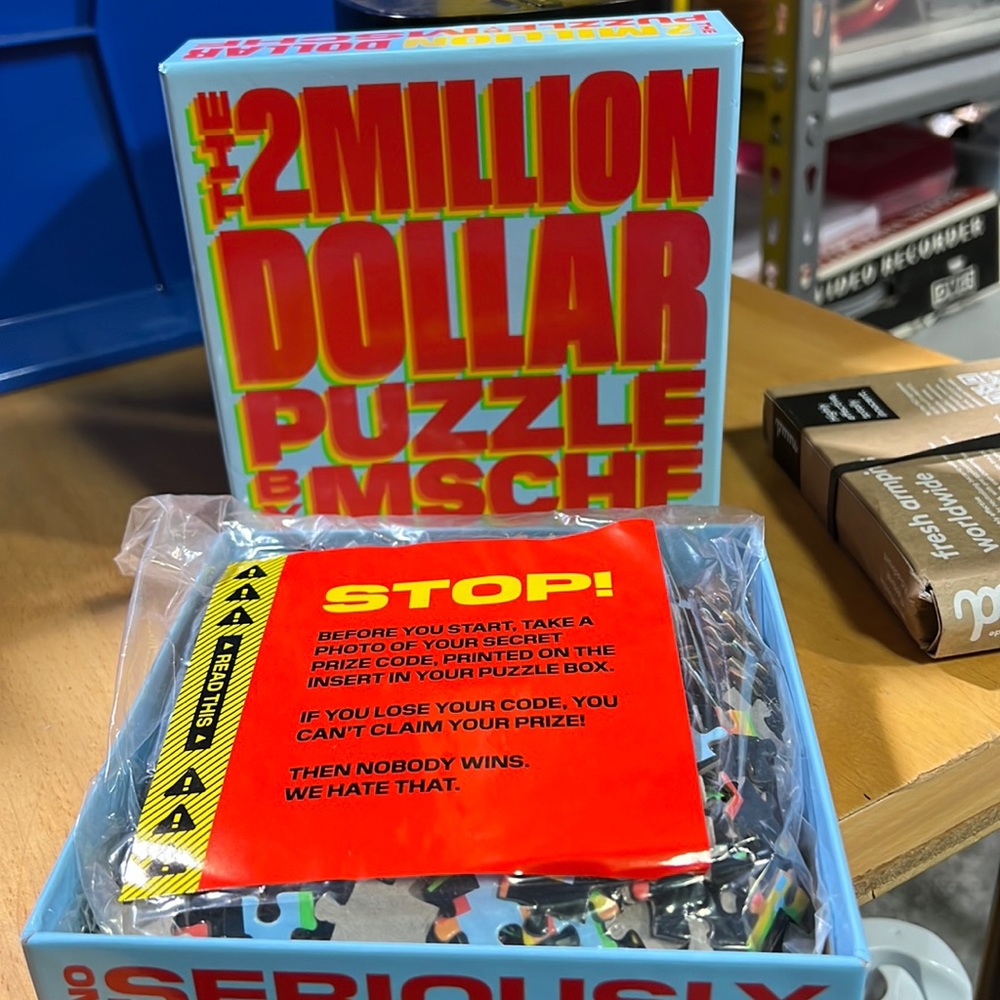 NIB. OPENED FOR PHOTOS. The Two Million Dollar Puzzle by MSCHF-500 Piece Jigsaw